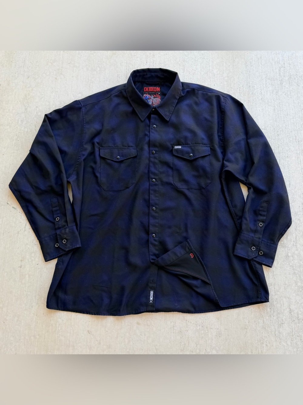 Dixxon Flannel Company Shirt Midnight Plaid Pearl Snap 4XL
